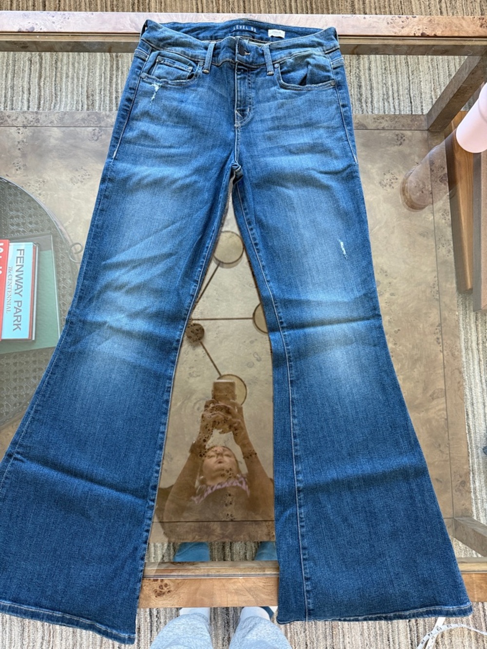 Level 99 Indigo Blue Flared Jeans
